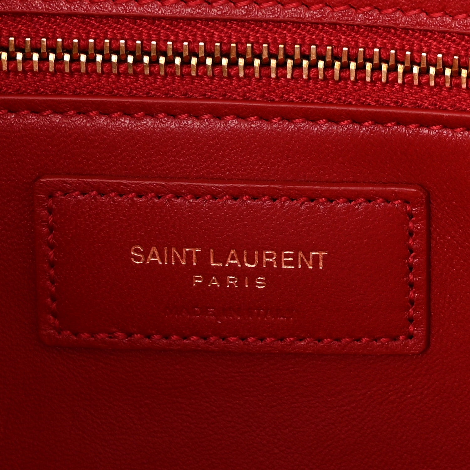 Saint Laurent Smooth Calfskin Le Maillon Satchel Rouge Eros 6 of 9