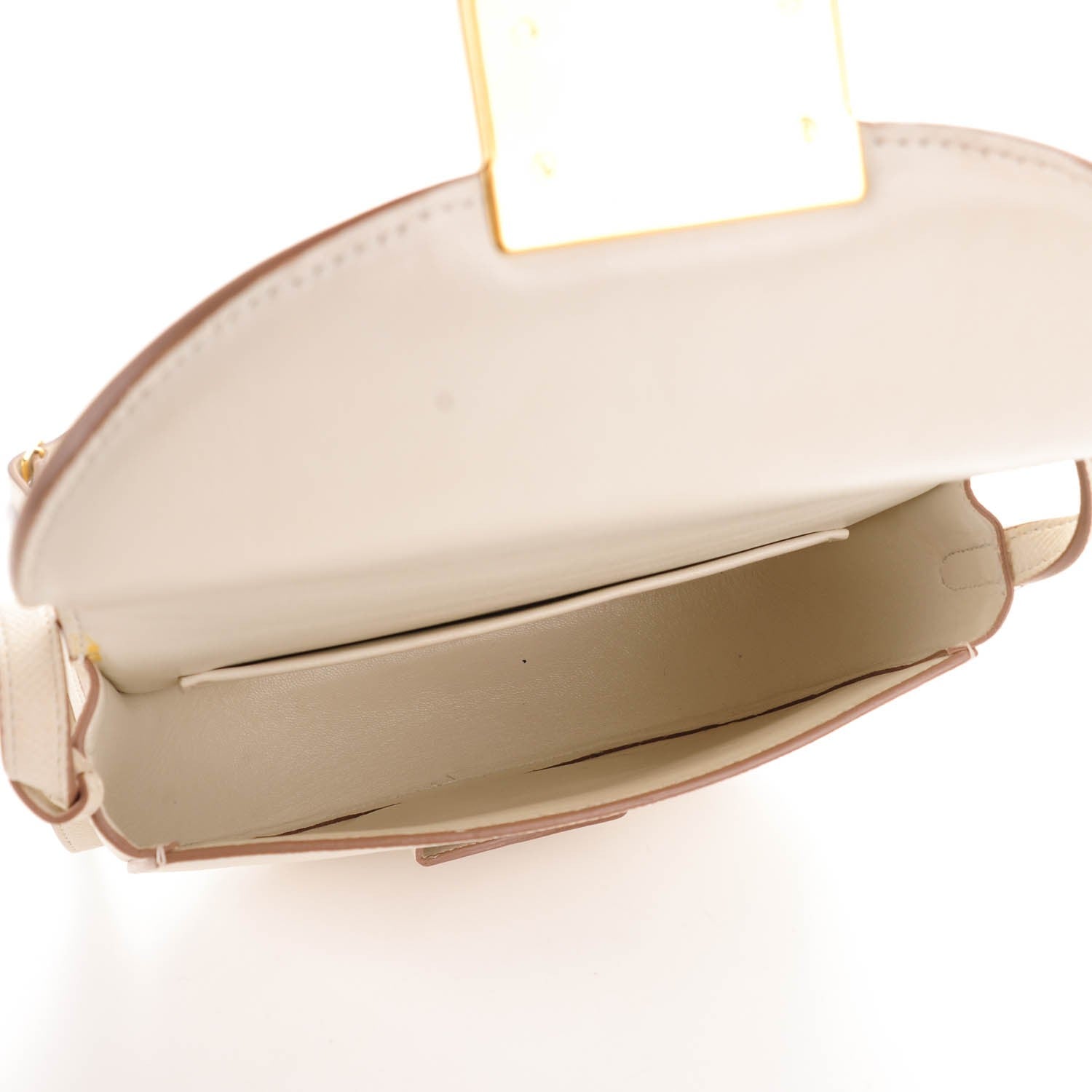 Celine Grained Calfskin Small Trotteur White 5 of 8