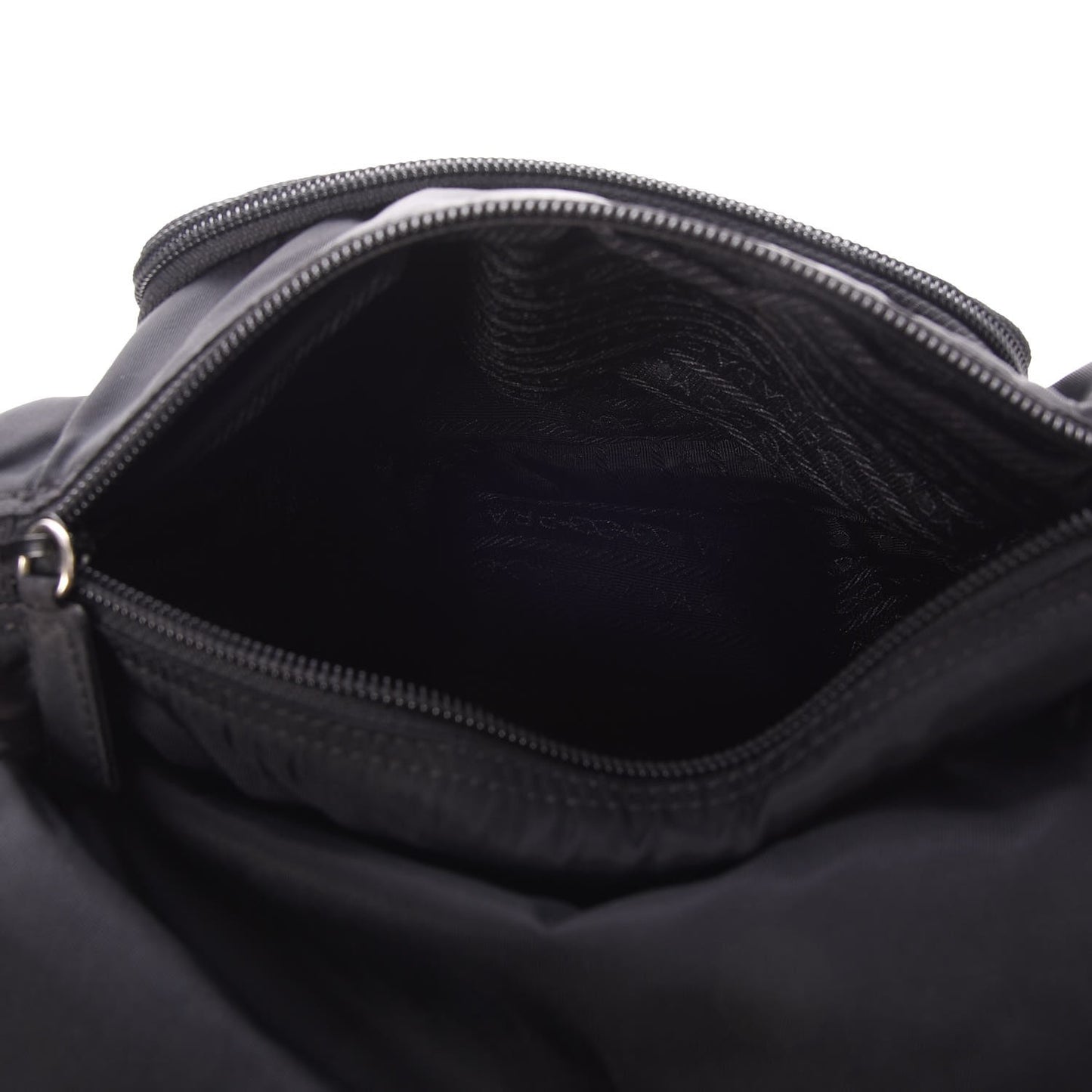 Tessuto Nylon Single Buckle Messenger Bag Black