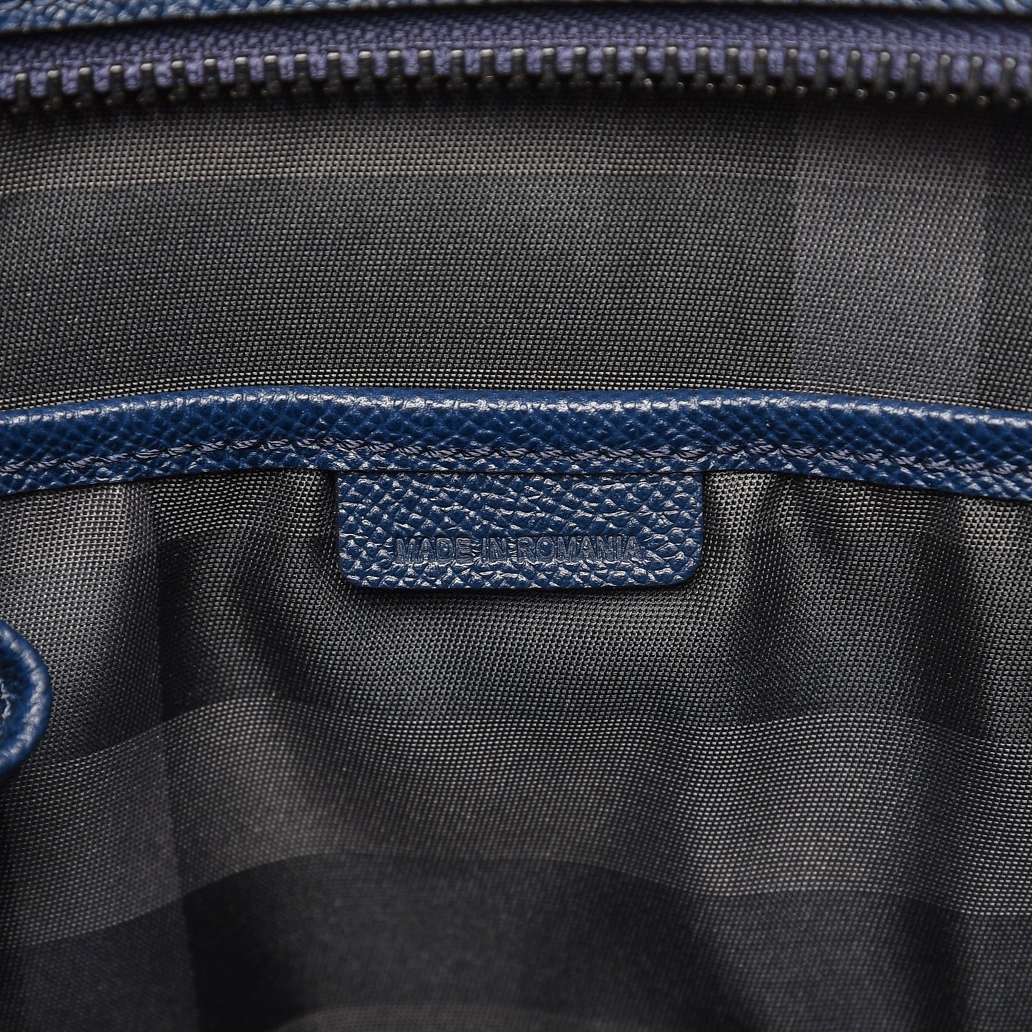 Textured Calfskin Briefcase Bag Dark Cobalt
