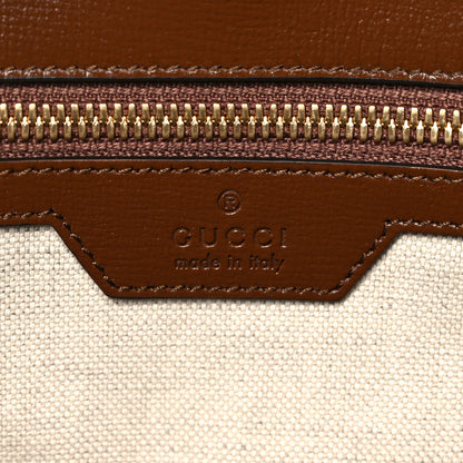 Gucci GG Supreme Monogram Azalea Calfskin Medium Retro Interlocking G Tote Bag Beige Ebony Brown Sugar 6 of 9