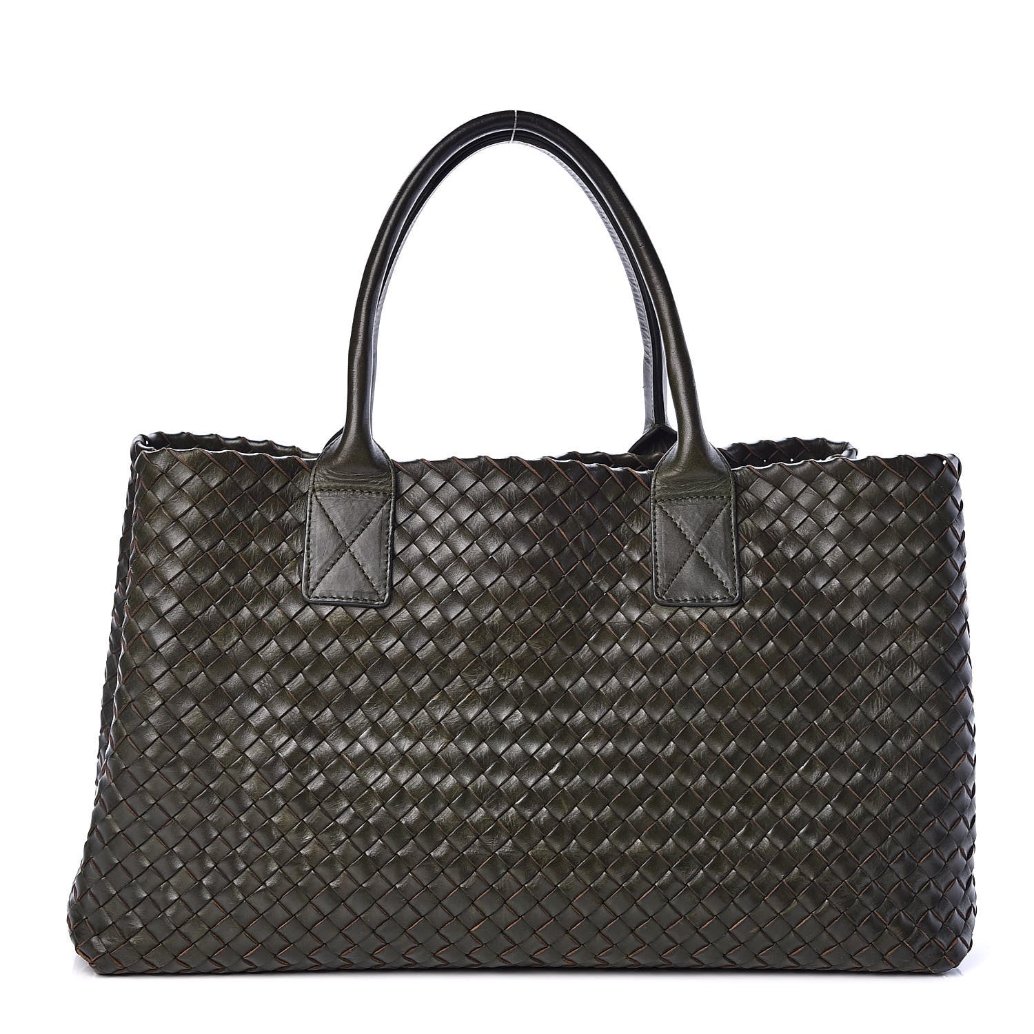 Bottega Veneta Nappa Intrecciato Medium Cabat Kaki Fondente 3 of 14