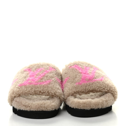 Louis Vuitton Shearling Paseo Flat Comfort Mule 40 Beige 2 of 9