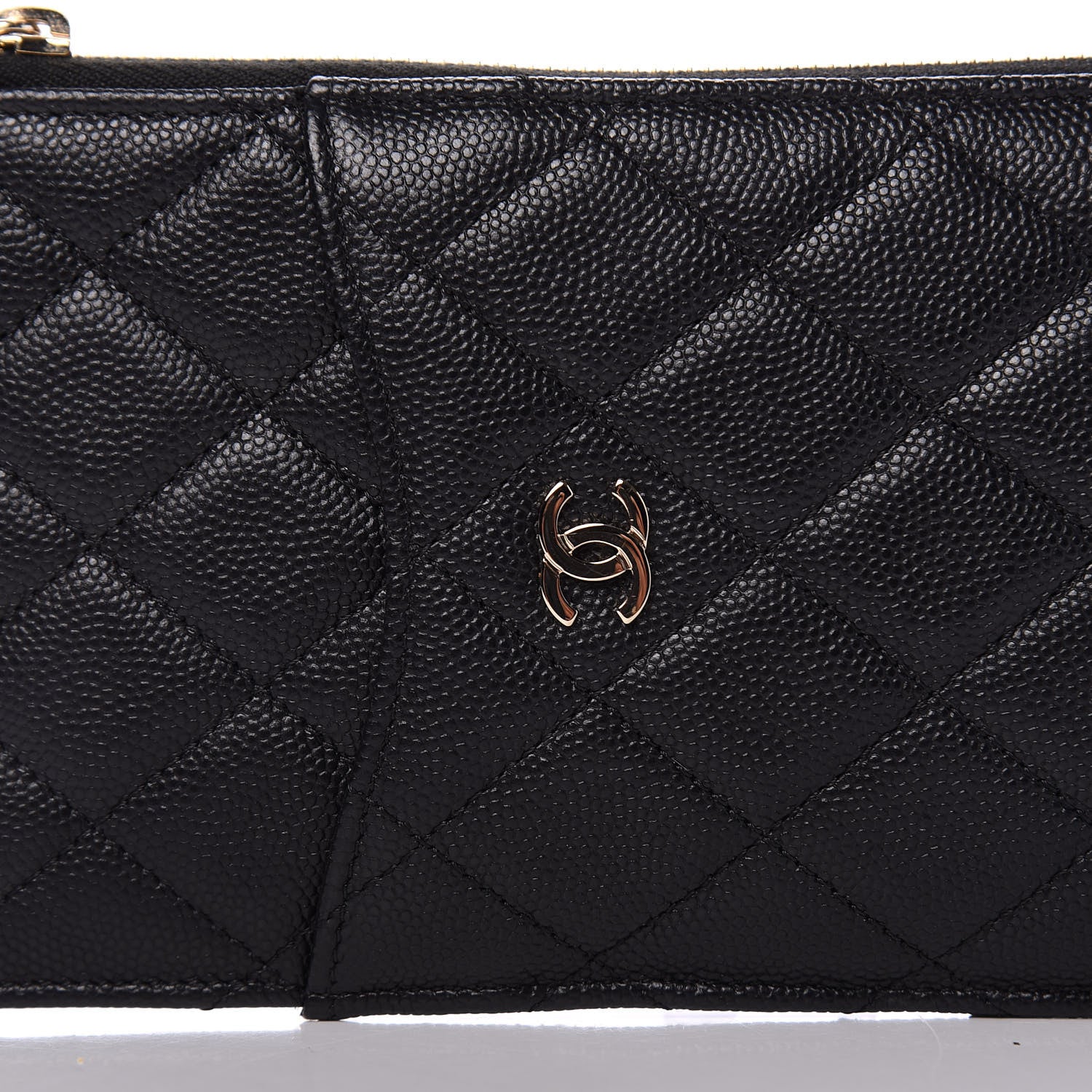 Chanel Caviar Quilted Classic Flat Wallet Pouch Black 10 of 11