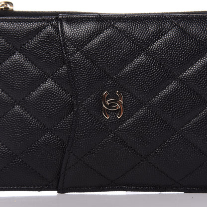 Chanel Caviar Quilted Classic Flat Wallet Pouch Black 10 of 11
