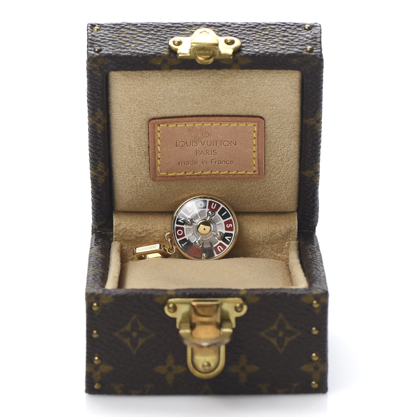 18K Yellow Gold Enamel Roulette Charm