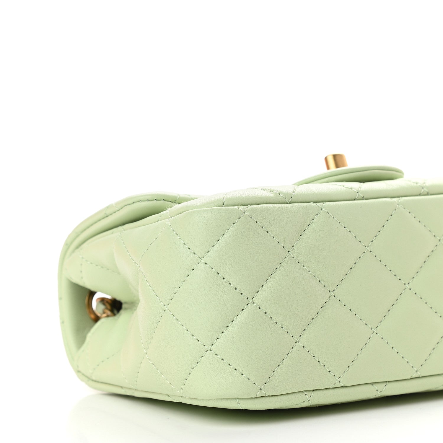Chanel Lambskin Quilted Mini Pearl Crush Flap Light Green 8 of 9