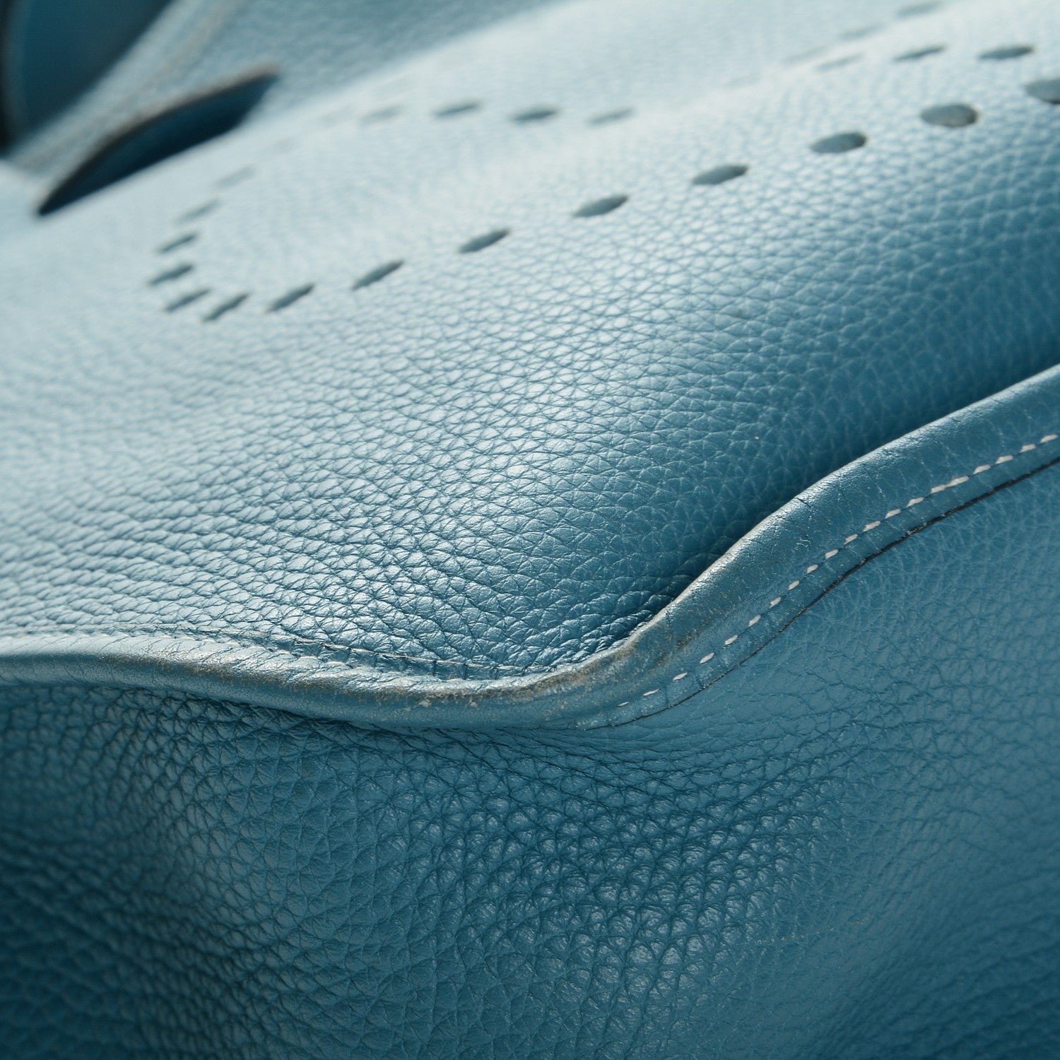 Hermes Taurillon Clemence Evelyne II GM Blue Jean 10 of 11