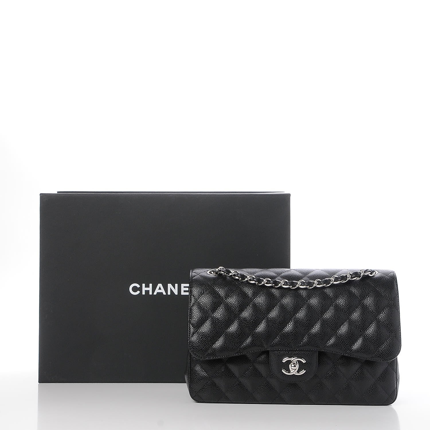 Chanel Caviar Quilted Jumbo Double Flap Black 9 of 9