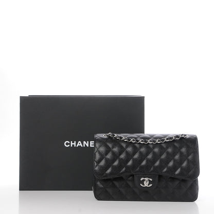 Chanel Caviar Quilted Jumbo Double Flap Black 9 of 9