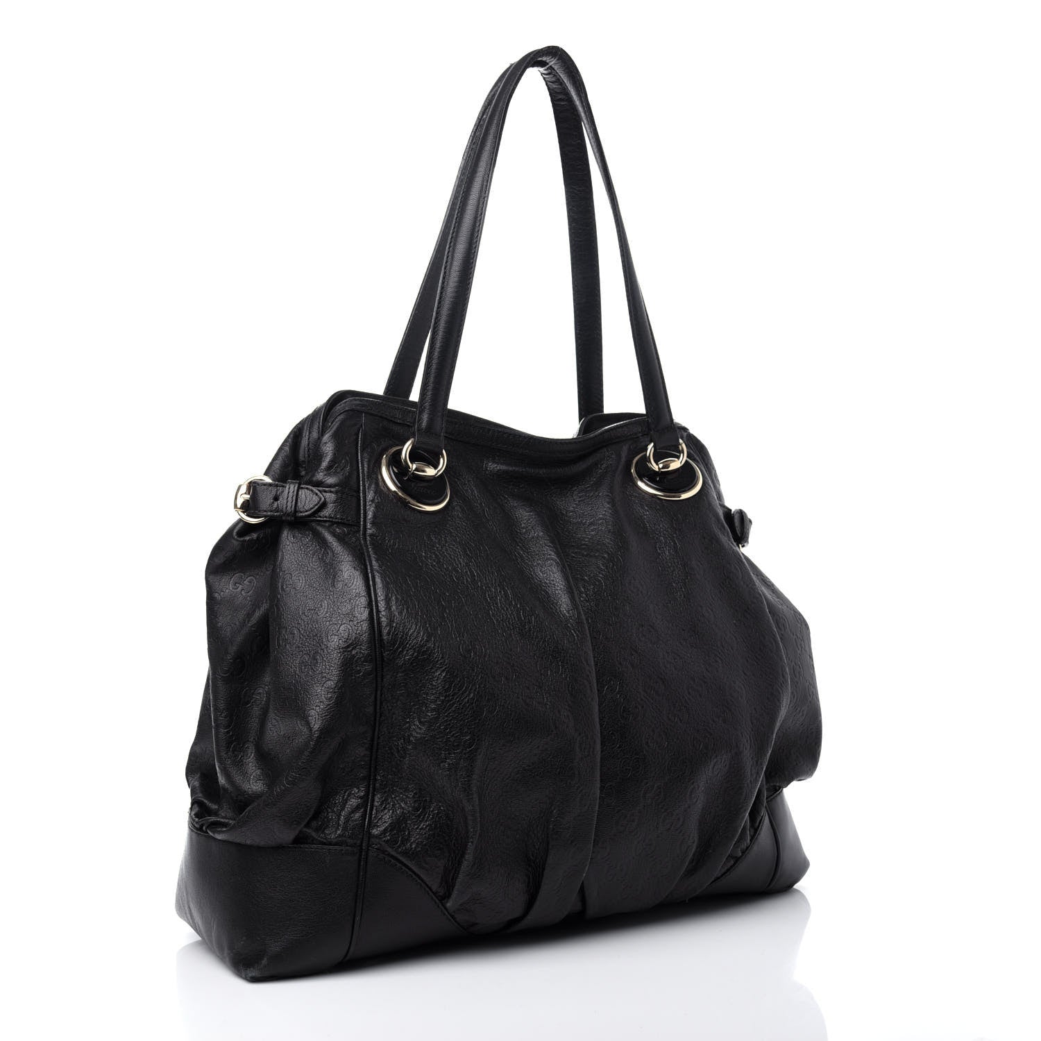 Gucci Guccissima Large Full Moon Tote Black 3 of 11