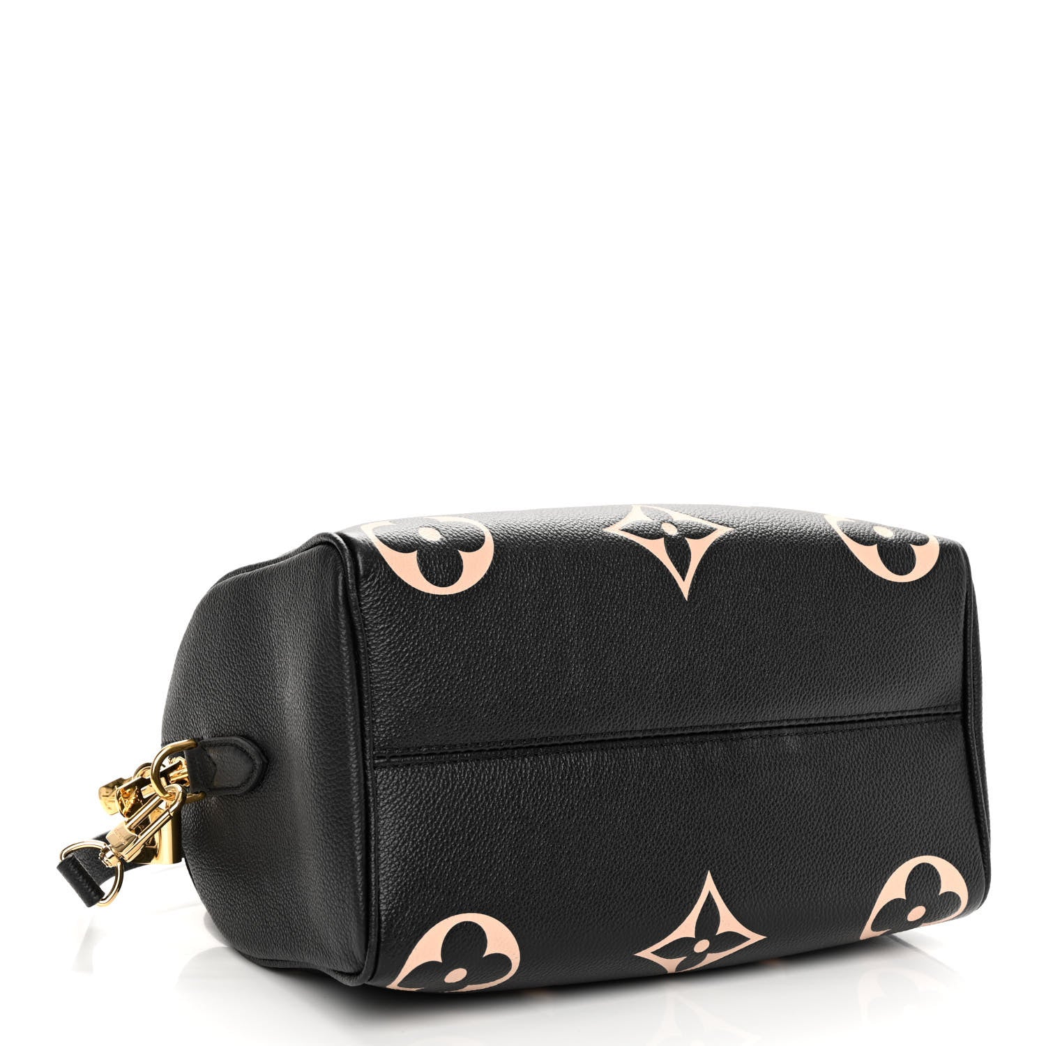 Louis Vuitton Empreinte Monogram Giant Speedy Bandouliere 25 Black Beige 4 of 11