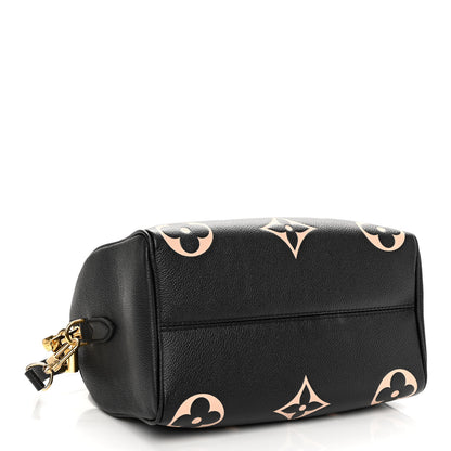Louis Vuitton Empreinte Monogram Giant Speedy Bandouliere 25 Black Beige 4 of 11