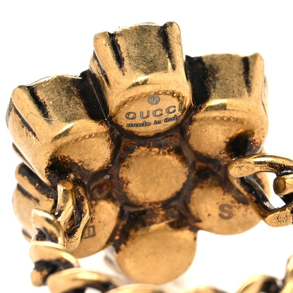 Gucci Metal Crystal Marmont Ring S Aged Gold 4 of 5