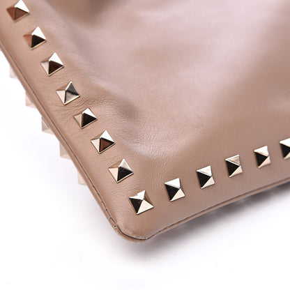 Valentino Garavani Vitello Large Rockstud Zip Wristlet Pouch Poudre 7 of 14