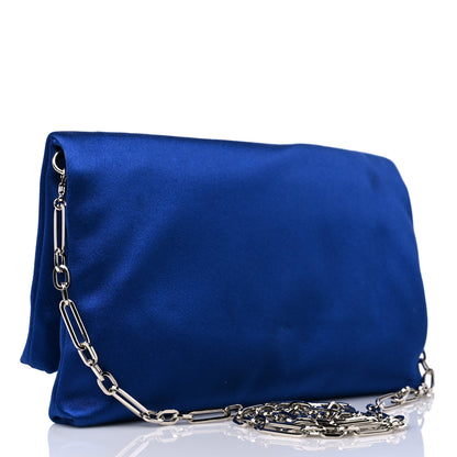 Jimmy Choo Satin Crystal Titania Clutch Blue 3 of 11