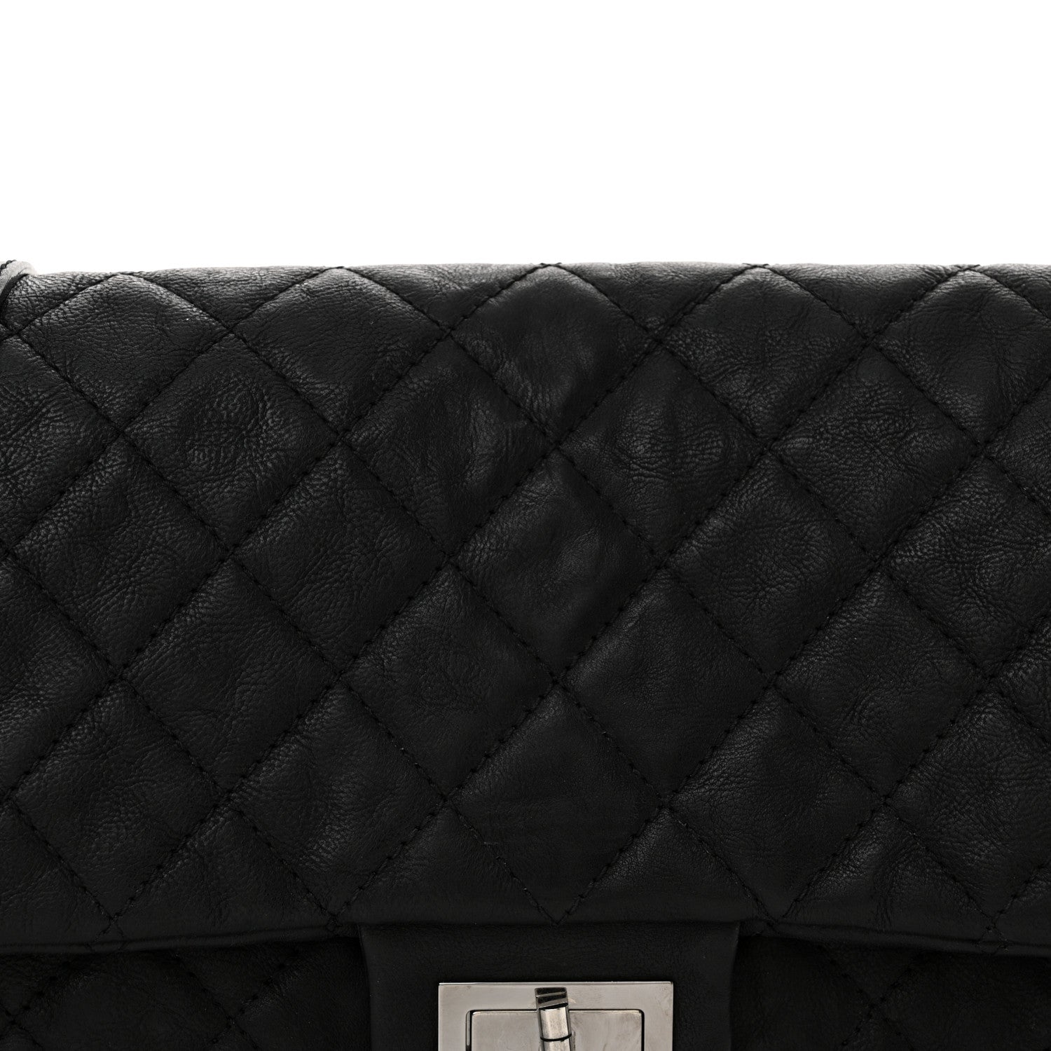 Chanel Calfskin Quilted Jumbo Easy Reissue Messenger Flap Black 8 of 12