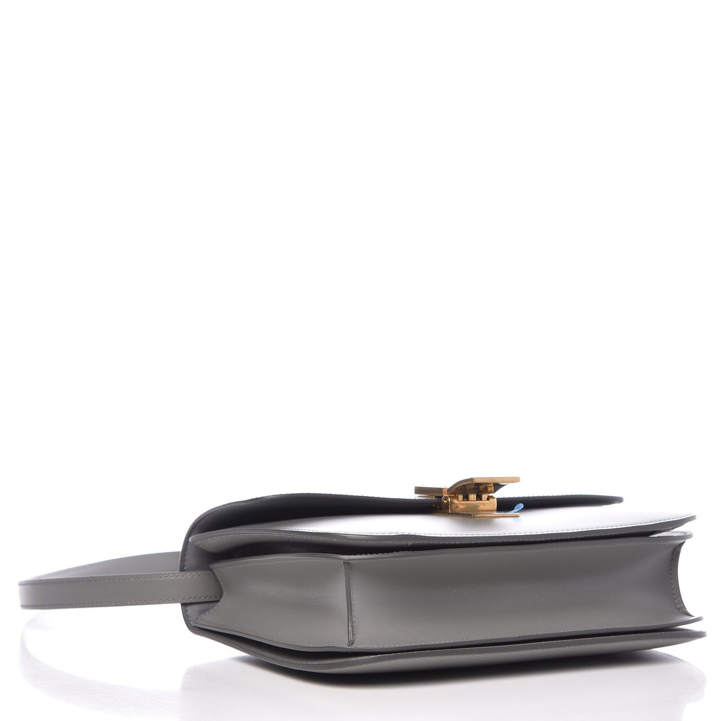 Box Calfskin Medium Classic Box Flap Bag Zinc