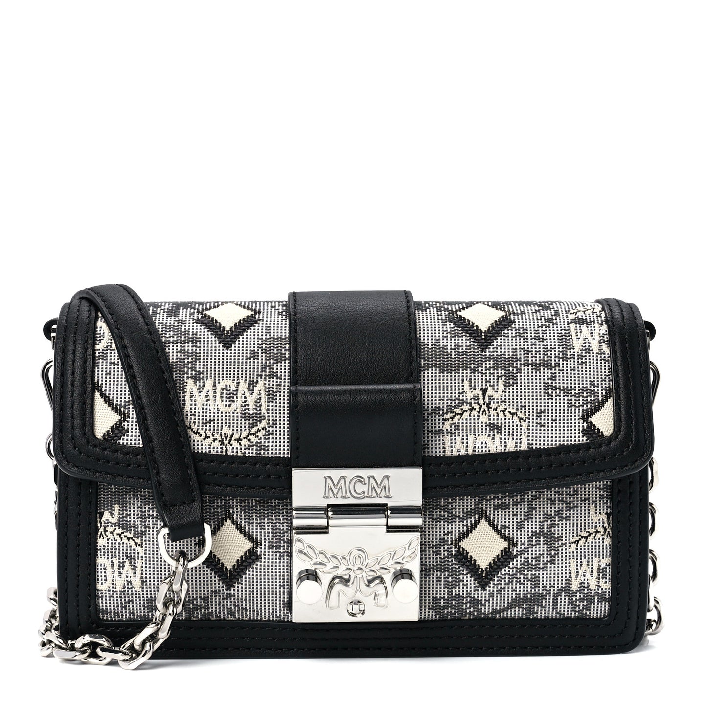 Vintage Jacquard Monogram Mini Tracy Crossbody Black