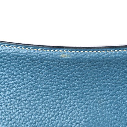 Hermes Taurillon Clemence Jypsiere 28 Blue Jean 10 of 13