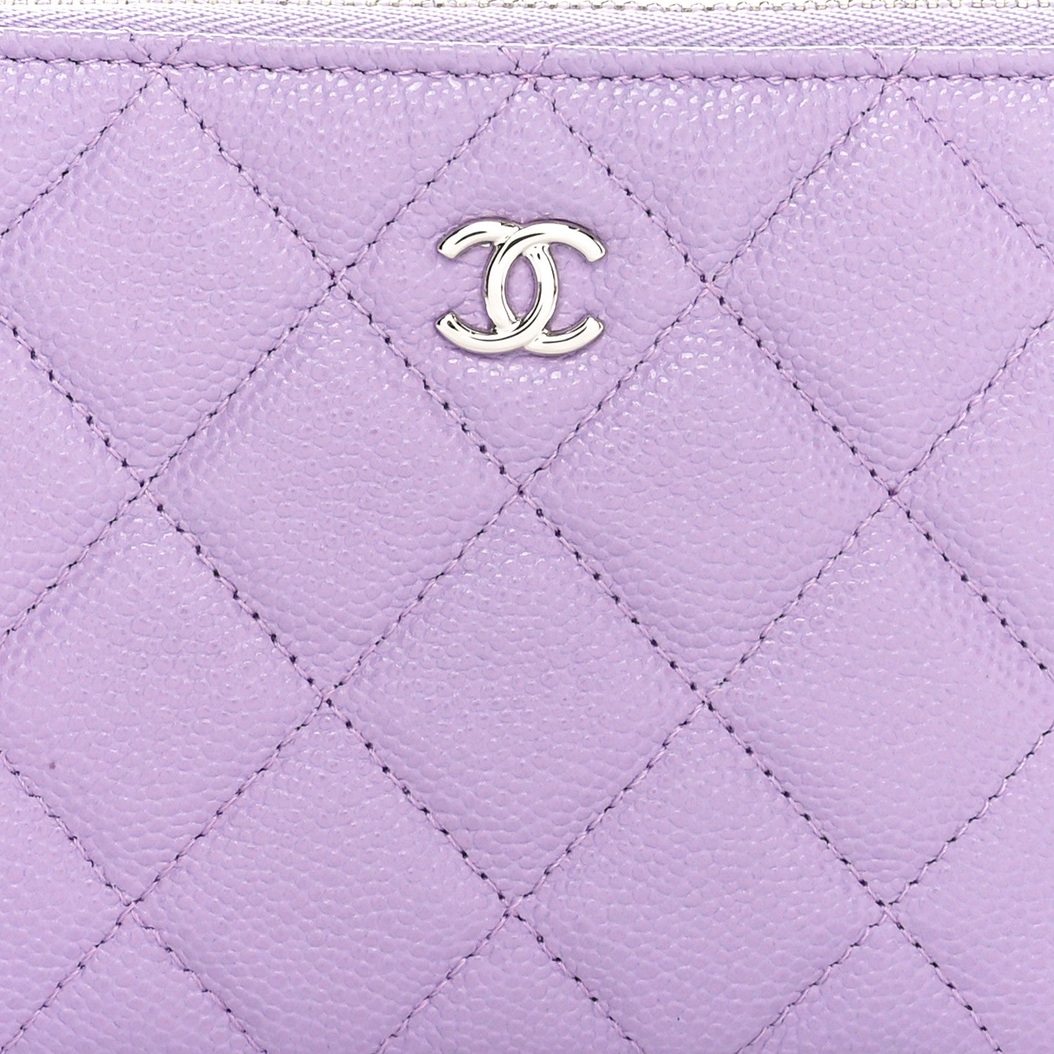 Chanel Caviar Quilted Small Cosmetic Case Light Purple 8 of 8