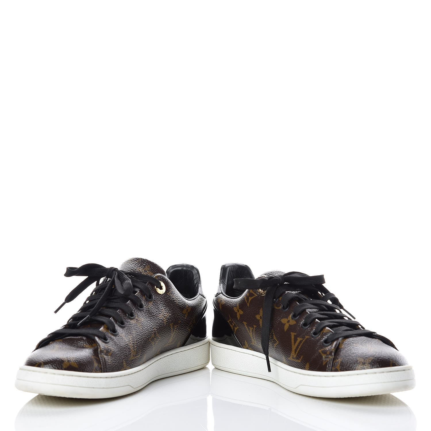 Louis Vuitton Patent Monogram Frontrow Sneakers 41 5 of 11