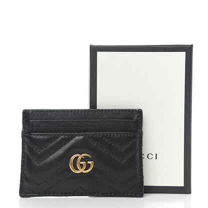 Gucci Calfskin Matelasse GG Marmont Card Holder Black 6 of 6