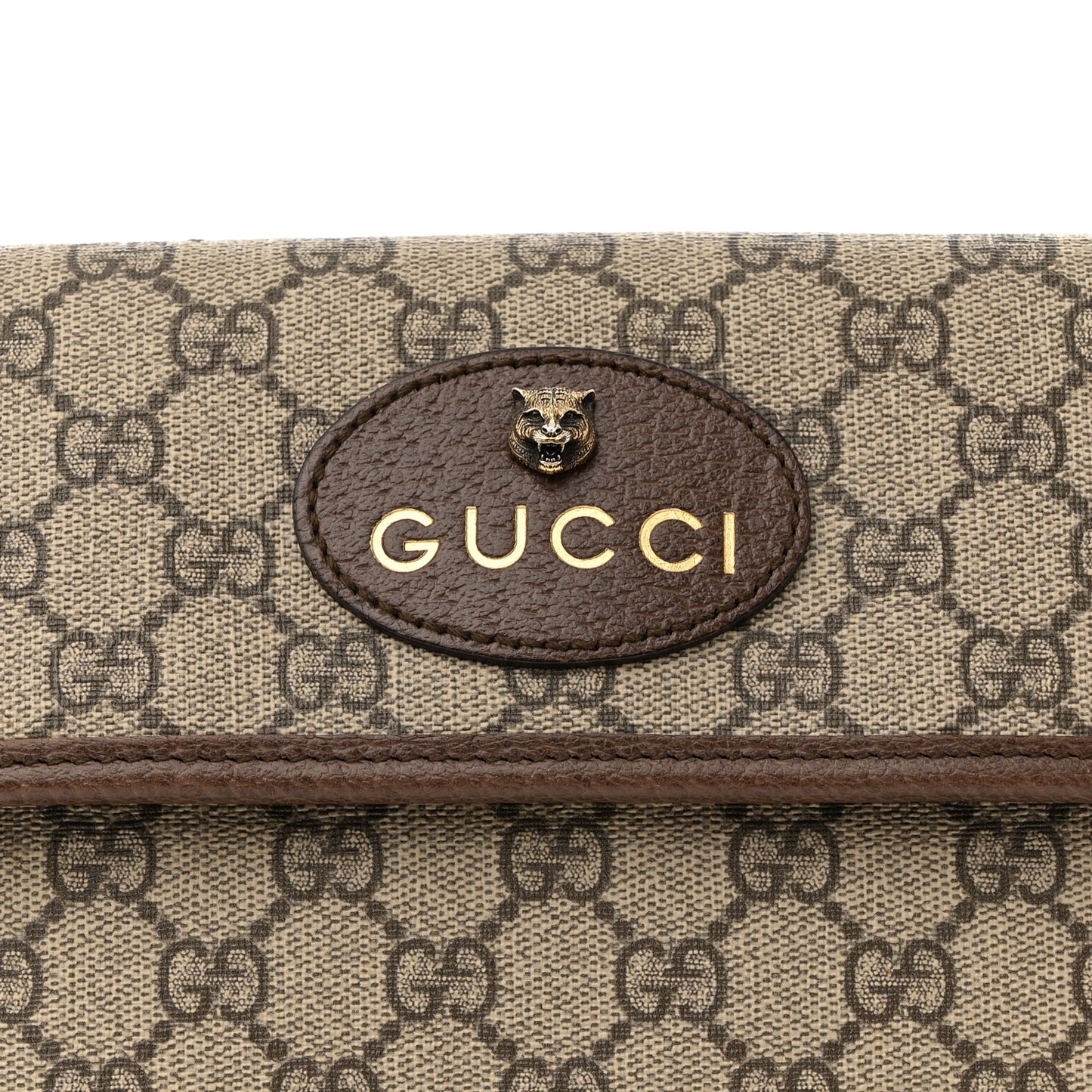 GG Supreme Monogram Neo Vintage Web Belt Bag Brown