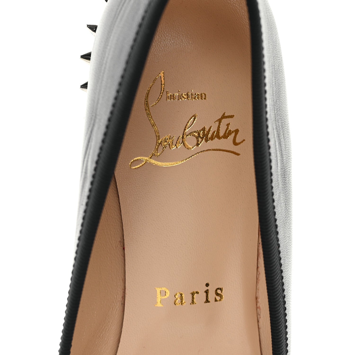 Christian Louboutin Nappa Spiked Hall Flats 36 Black 8 of 8