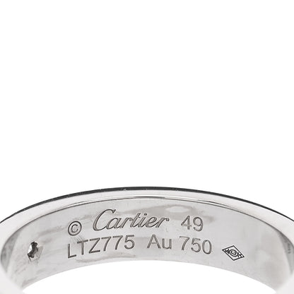 Cartier 18K White Gold Diamond 4mm LOVE Wedding Band Ring 49 4.75 4 of 5