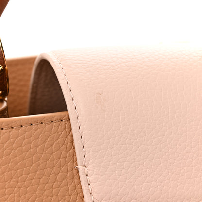 Louis Vuitton Taurillon Capucines MM Arizona Beige Wood Brown 10 of 10