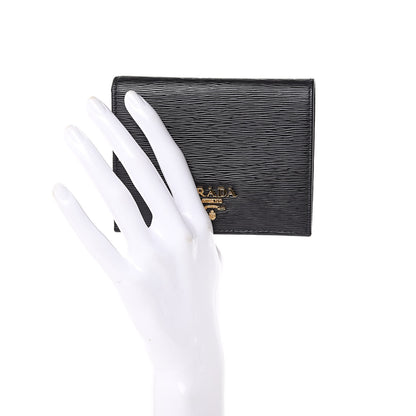 Prada Vitello Move Bi-Fold Wallet Black 2 of 8