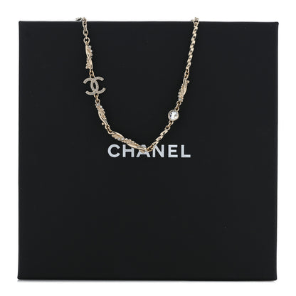 Chanel Crystal CC Twist Short Necklace Gold 5 of 5