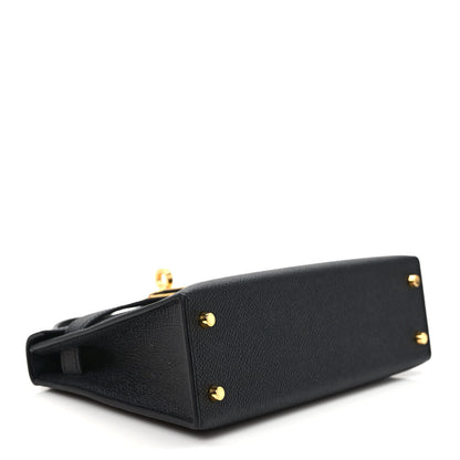 Hermes Epsom Mini Kelly Sellier 20 Black 4 of 9