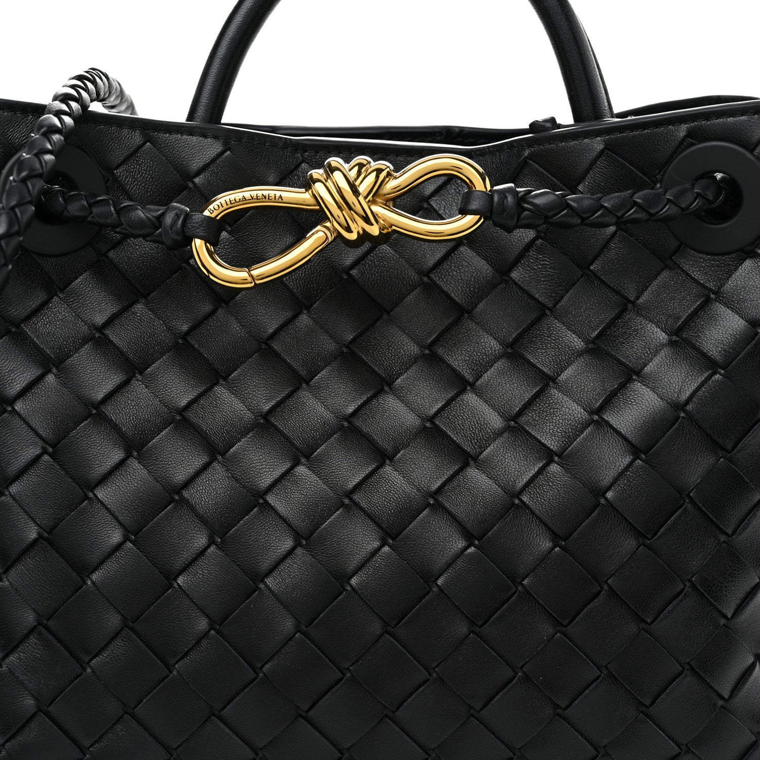 Bottega Veneta Nappa Intrecciato Small Andiamo Shoulder Bag Black 7 of 9