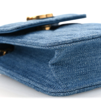 Chanel Denim Quilted Flap Mini Crossbody Blue 9 of 11