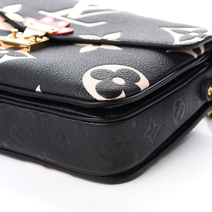 Louis Vuitton Empreinte Monogram Giant Crafty Pochette Metis Black Creme 7 of 8