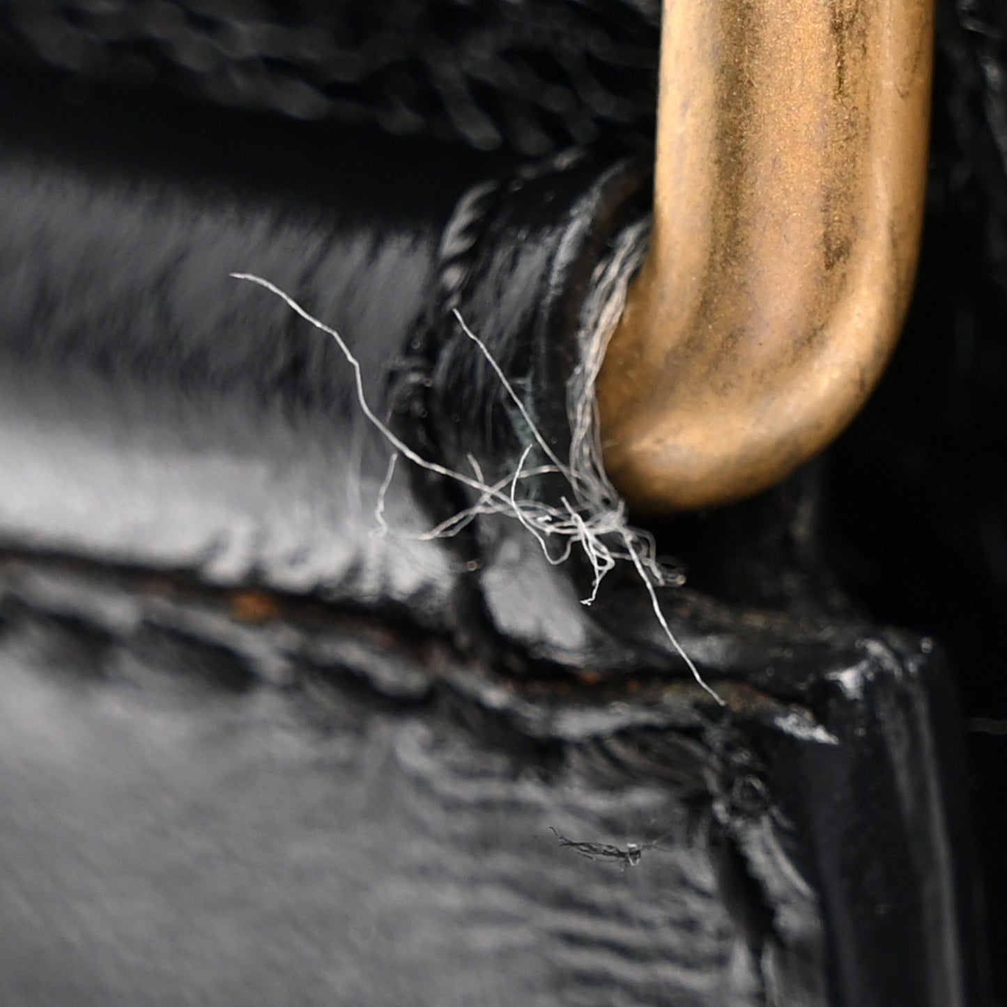 Aged Calfskin Quilted Maxi Gabrielle Hobo Black