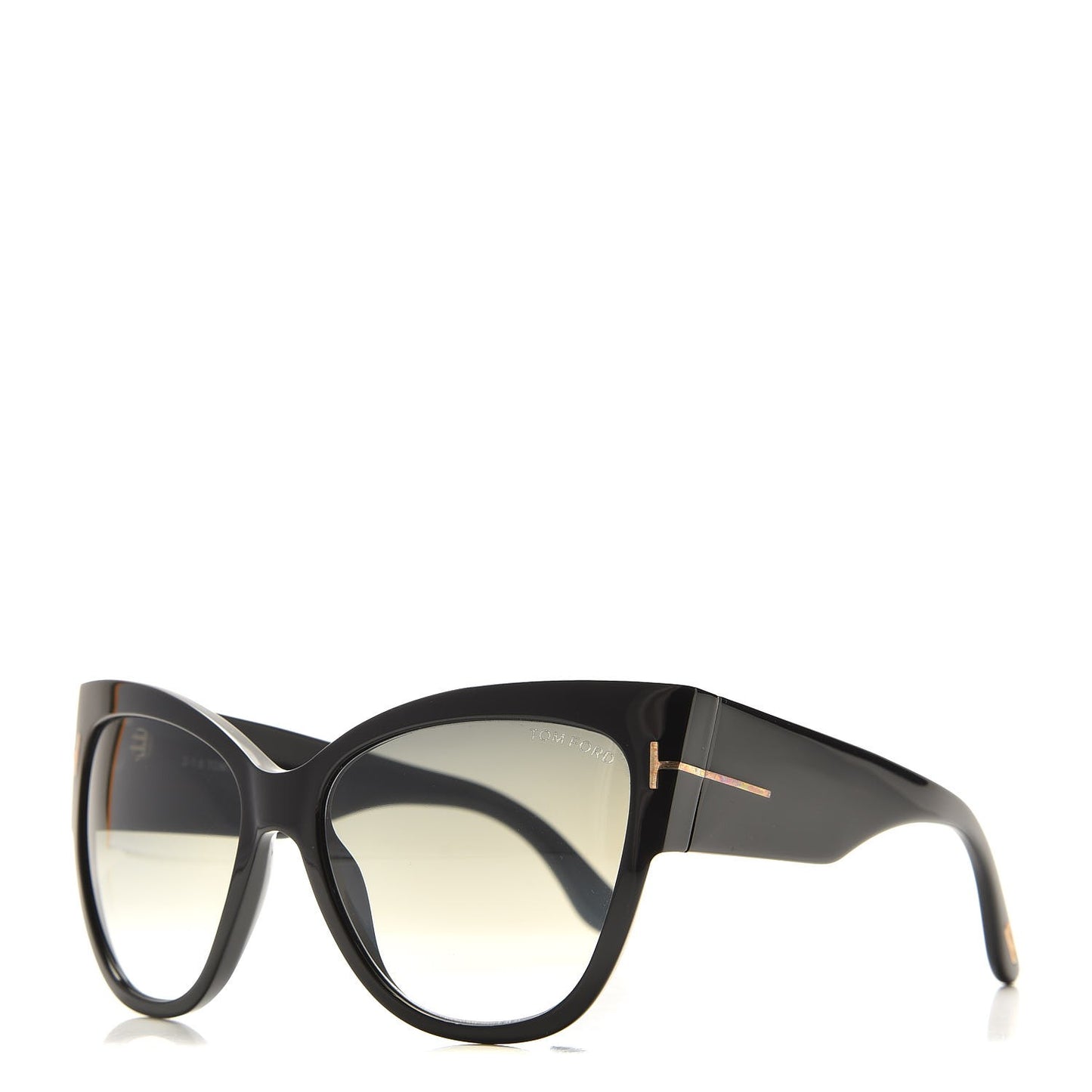 Acetate Anoushka Cat Eye Sunglasses TF371 Black