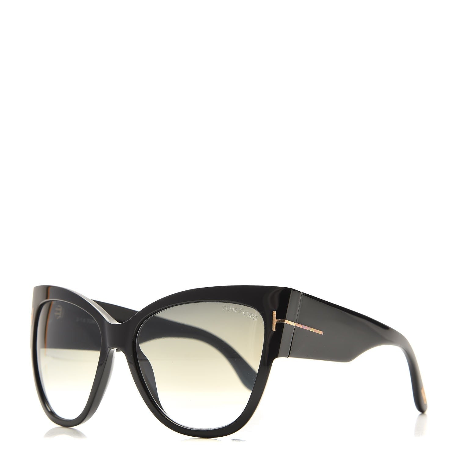 Tom Ford Acetate Anoushka Cat Eye Sunglasses TF371 Black 1 of 9