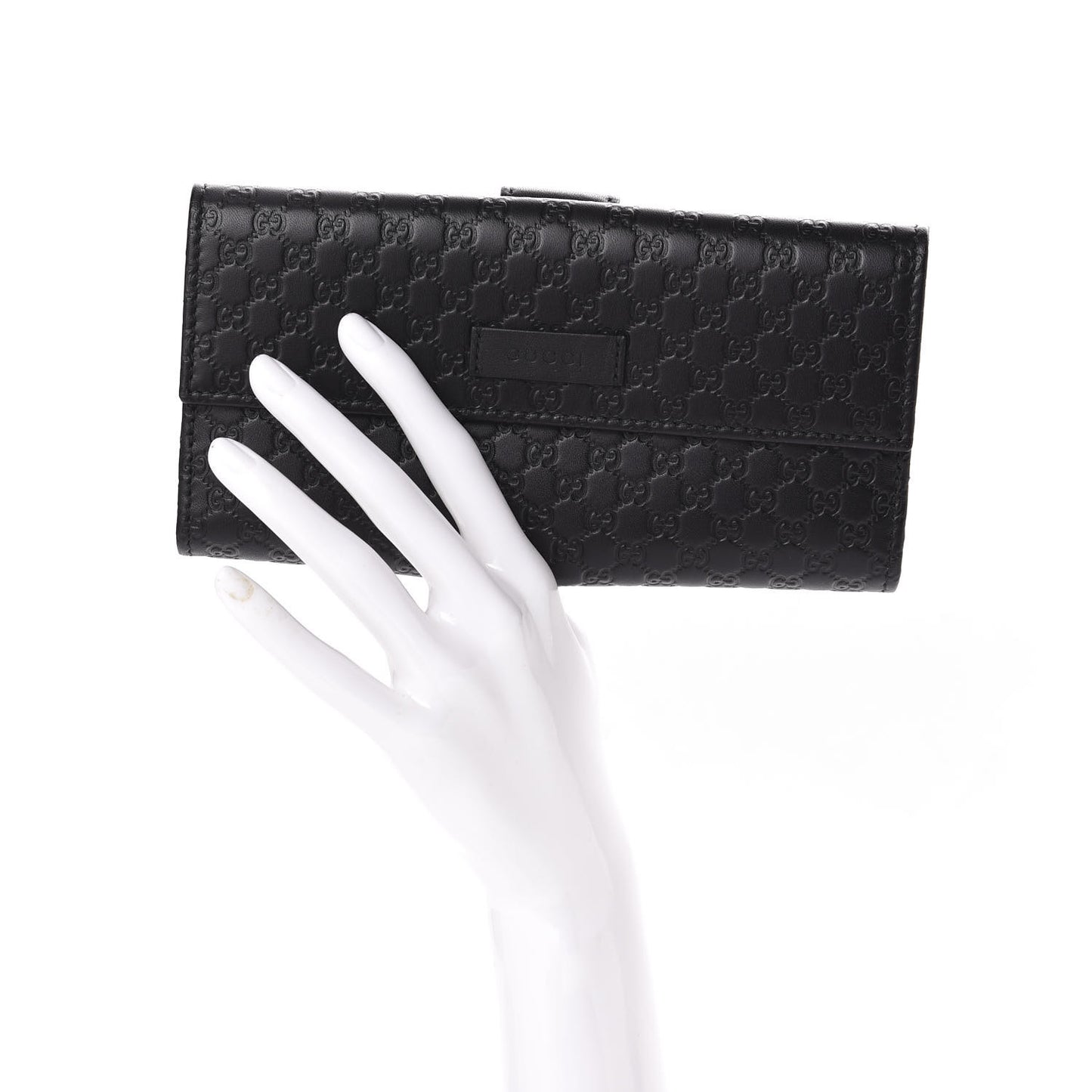 Microguccissima Continental Flap Wallet Black