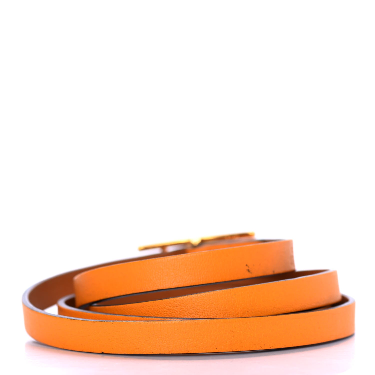 Hermes Swift Hapi 3 MM Triple Tour Wrap Bracelet Mango 3 of 5