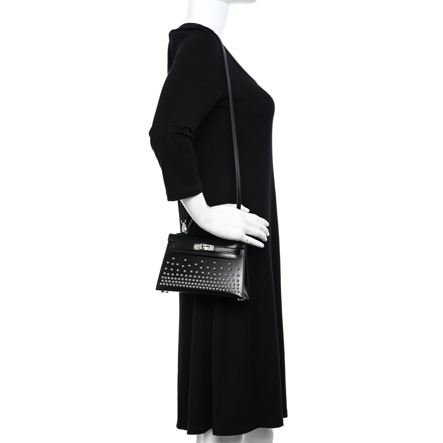Box Studded Clouté Mini Kelly Sellier 20 Black