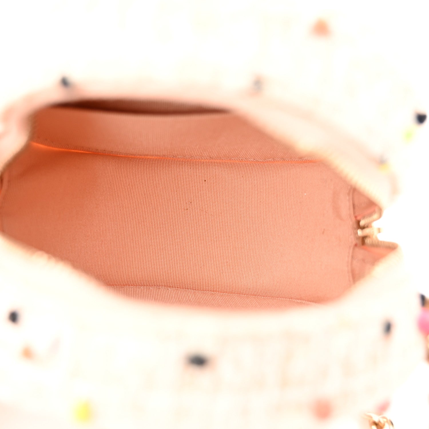Chanel Candy Cotton Tweed Beach Ball Quilted Round Clutch With Chain Multicolor 5 of 10