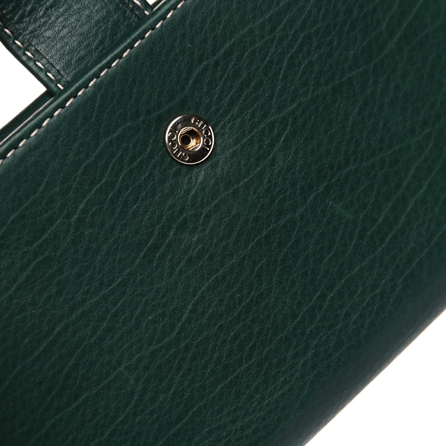 Gucci Calfskin Crest Continental Flap Wallet Green 12 of 14