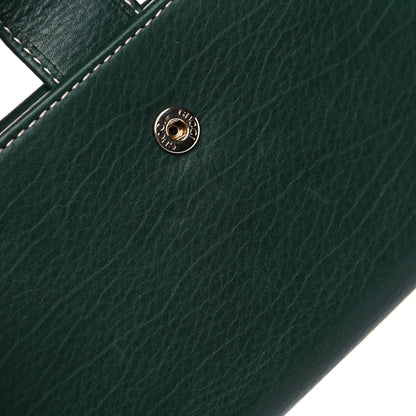 Gucci Calfskin Crest Continental Flap Wallet Green 12 of 14