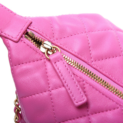 Chanel Lambskin Quilted Small Perfect Meeting Hobo Pink 10 of 15