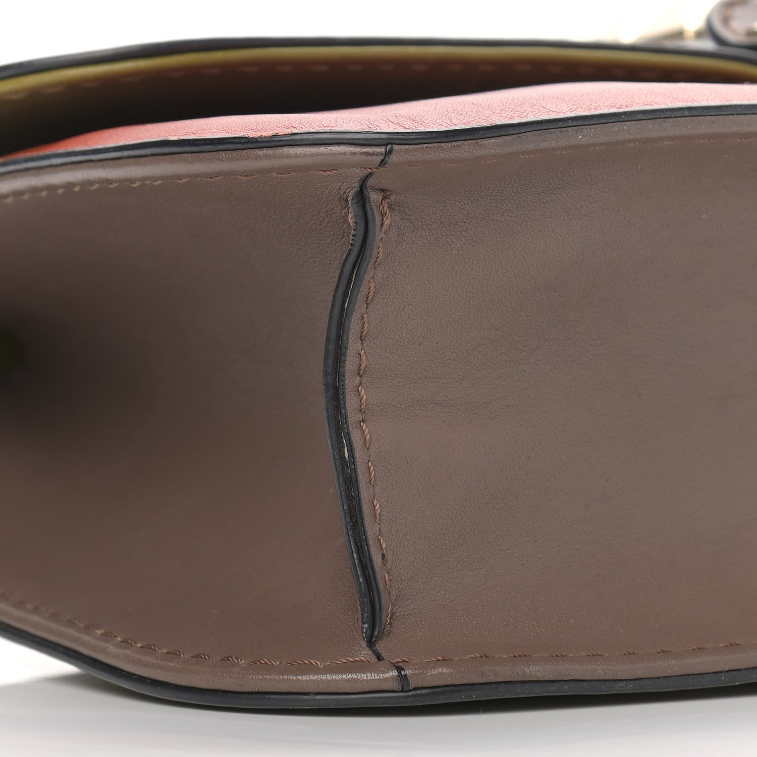 Valentino Garavani Vitello Tri-Color Medium Glam Lock Rockstud Flap Green Orange Brown 5 of 10