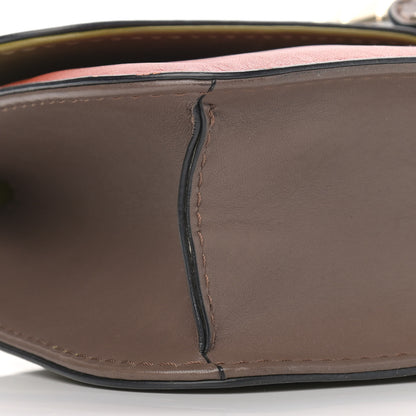 Valentino Garavani Vitello Tri-Color Medium Glam Lock Rockstud Flap Green Orange Brown 5 of 10