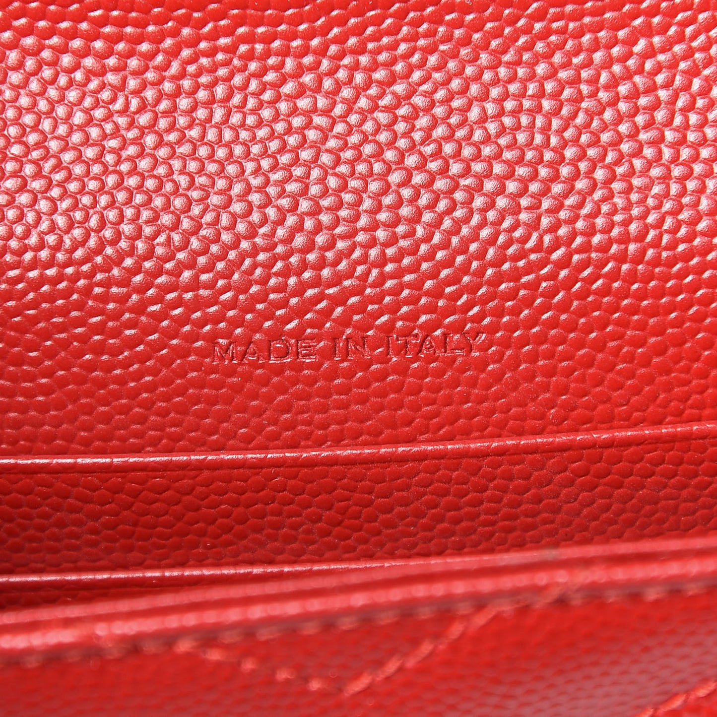 Grain De Poudre Matelasse Chevron Small Monogram Envelope Wallet Rouge Eros